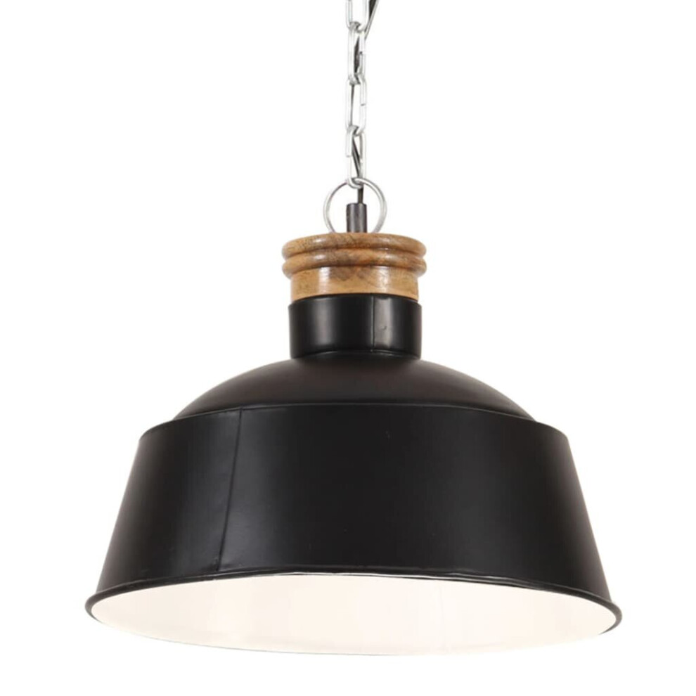 vidaXL Industrial Hanging Lamp 32 cm Black E27 Pendant Ceiling Light Bedroom