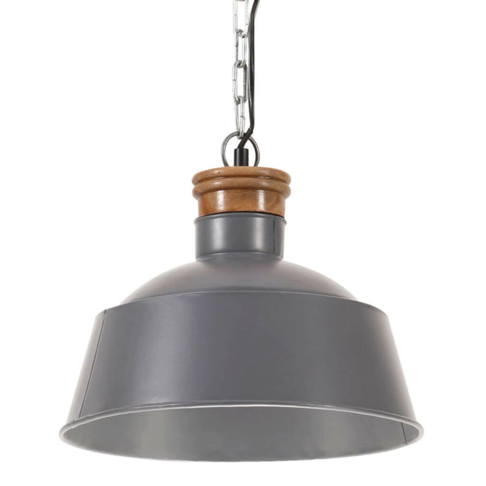 vidaXL Industrial Hanging Lamp 32 cm Grey E27 Pendant Ceiling Light Bedroom