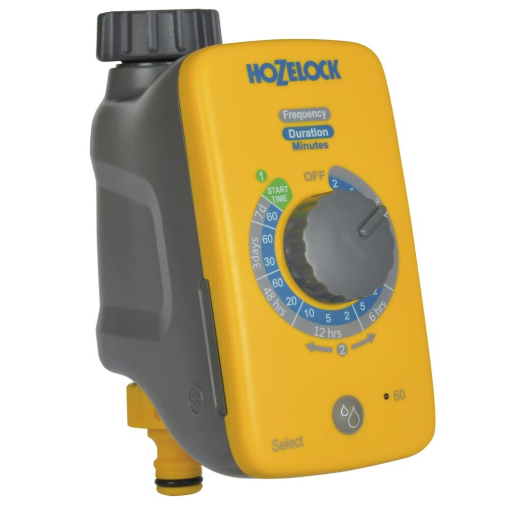 Hozelock Water Timer Select Yellow and Grey Outdoor Auto Irrigation Controller