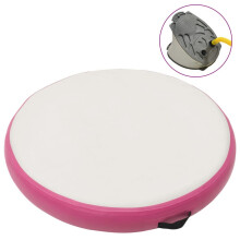 vidaXL Inflatable Gymnastic Mat with Pump 100x100x20 cm PVC Pink Airtrack