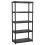 VidaXL vidaXL Storage Shelf 5-Tier Black Plastic Space Saving Display Racking Unit 2