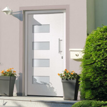 vidaXL Haustür Aluminium und PVC Weiß 100x210 cm