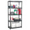 VidaXL vidaXL Storage Shelf 5-Tier Black Plastic Display Racking Space Saving Unit 1