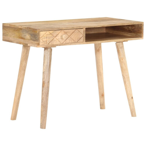 VidaXL vidaXL Solid Mango Wood Dressing Table Bedroom Wooden Makeup Desk Vanity Table 2