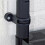 VidaXL vidaXL Storage Shelf 4-Tier Black Plastic Display Racking Unit Space Saving 4