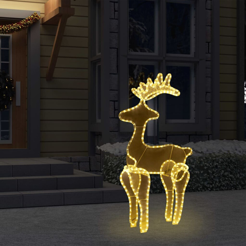 Vidaxl Reindeer Christmas Decoration With Mesh 306 Leds Holiday Ornament Light