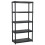 VidaXL vidaXL Storage Shelf 5-Tier Black Plastic Display Racking Space Saving Unit 2