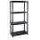 VidaXL vidaXL Storage Shelf 4-Tier Black Plastic Display Racking Unit Space Saving 7