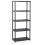 VidaXL vidaXL Storage Shelf 5-Tier Black Plastic Display Racking Unit Space Saving 5