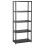 VidaXL vidaXL Storage Shelf 5-Tier Black Plastic Display Racking Unit Space Saving 2