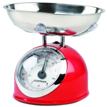 G3FERRARI Mechanical Kitchen Scales Red 5kg Cooking Food Weighing Tool G20003