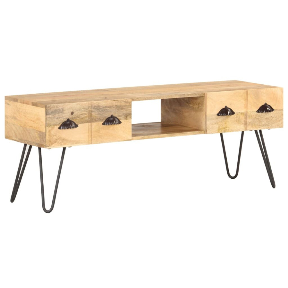 Vidaxl Solid Mango Wood Tv Cabinet Media Unit Tv Stand Hifi Stereo Cabinet