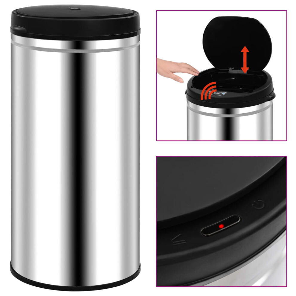 Vidaxl Automatic Sensor Dustbin 70L Stainless Steel Kitchen Waste Dust Bin
