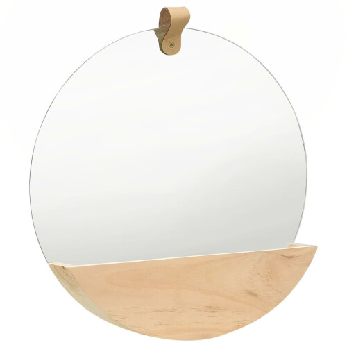 VidaXL vidaXL Solid Pinewood Wall Mirror 35 cm Wall-mounted Mirror Home Decoration 1