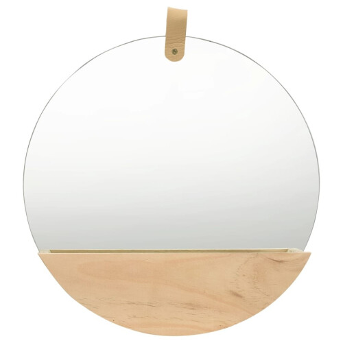 VidaXL vidaXL Solid Pinewood Wall Mirror 35 cm Wall-mounted Mirror Home Decoration