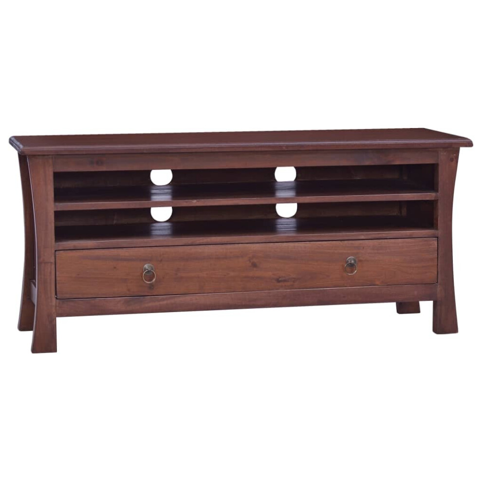 vidaXL Solid Mahogany Wood TV Cabinet Classical Brown Media Stand Sideboard