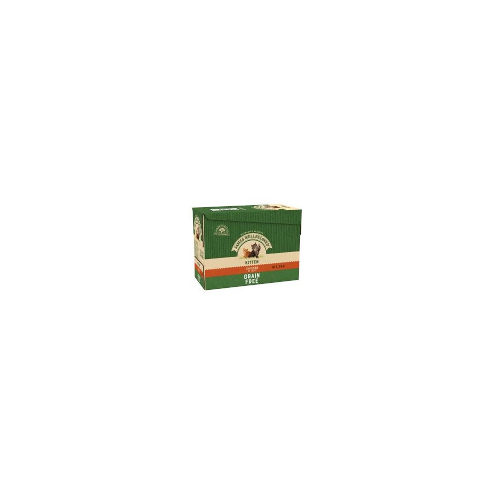 James Wellbeloved Jwb Kitten Free Pouches With Chicken In Jelly 12X85g Grain
