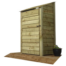 (6ft, Light Green) Wooden Log Store With Door And Kindling Shelf - Standard Roof (L-99cm, H-126cm / 180cm, W-81cm)