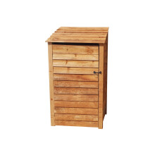(6ft, Rustic Brown) Wooden Log Store With Door And Kindling Shelf - Standard Roof (L-99cm, H-126cm / 180cm, W-81cm)