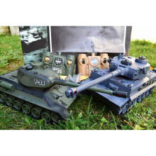 2.4ghz RC Twin Battle Tank RC Radio Remote Control Tank Tiger-I Vs T34