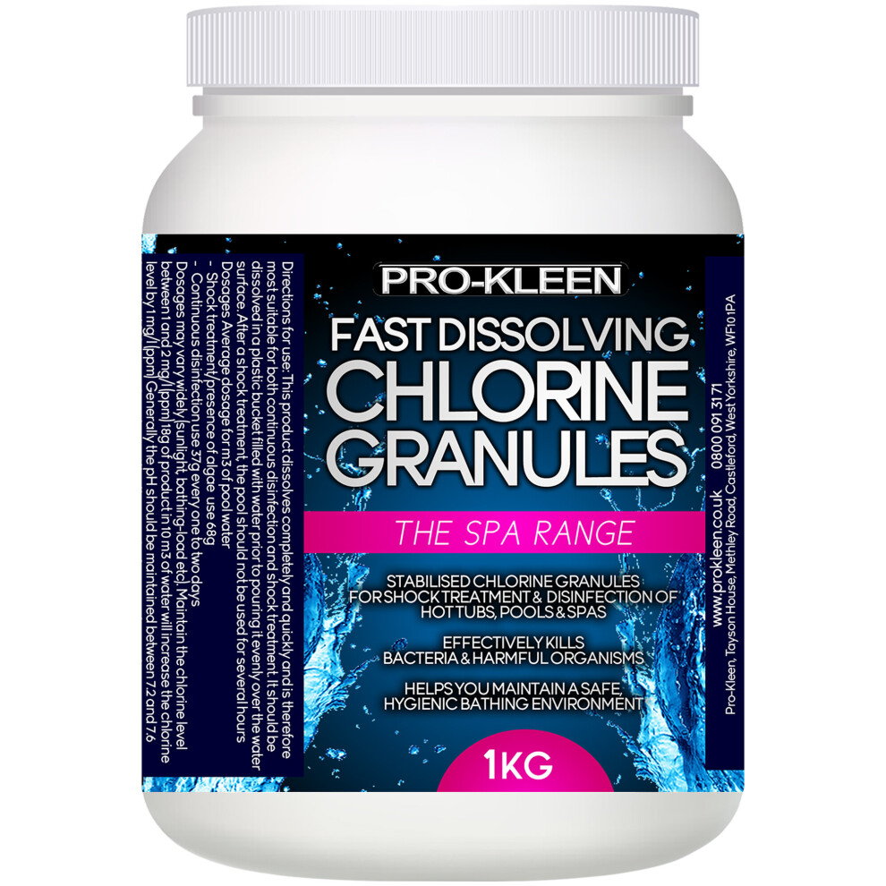 (1KG) Stabilised Fast Dissolving Chlorine Granules