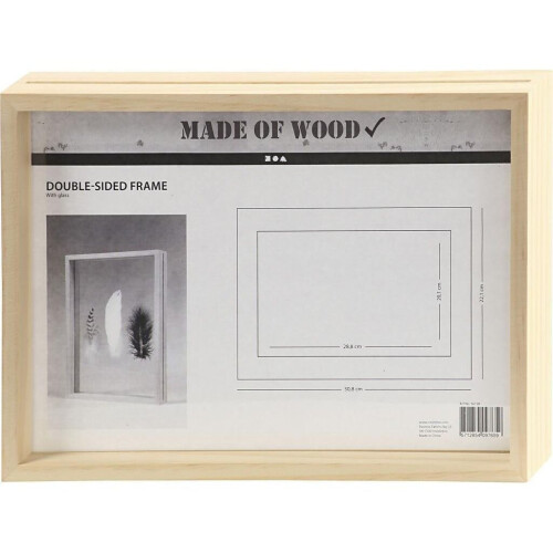 Picture Frame Double Wood A4 Depth 4.5 Cm, CC 56128
