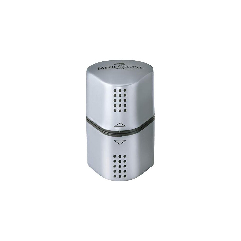 Faber-Castell Trio Pencil Sharpener Tub Box Grip 2001 Silver