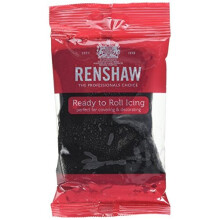 Renshaw Jet Black Ready to Roll Fondant Icing Sugarpaste - 250g