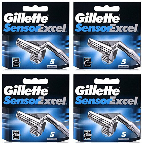 Gillette 20 Mesjes Gillette Sensor Excel Scheermesjes Navulling (5 mesjes x 4 Pack)