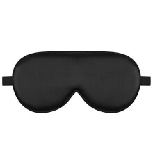 Alaska Bear Natural Silk Sleep Mask, Blindfold, Super Smooth Eye Mask (One Strap, Black)