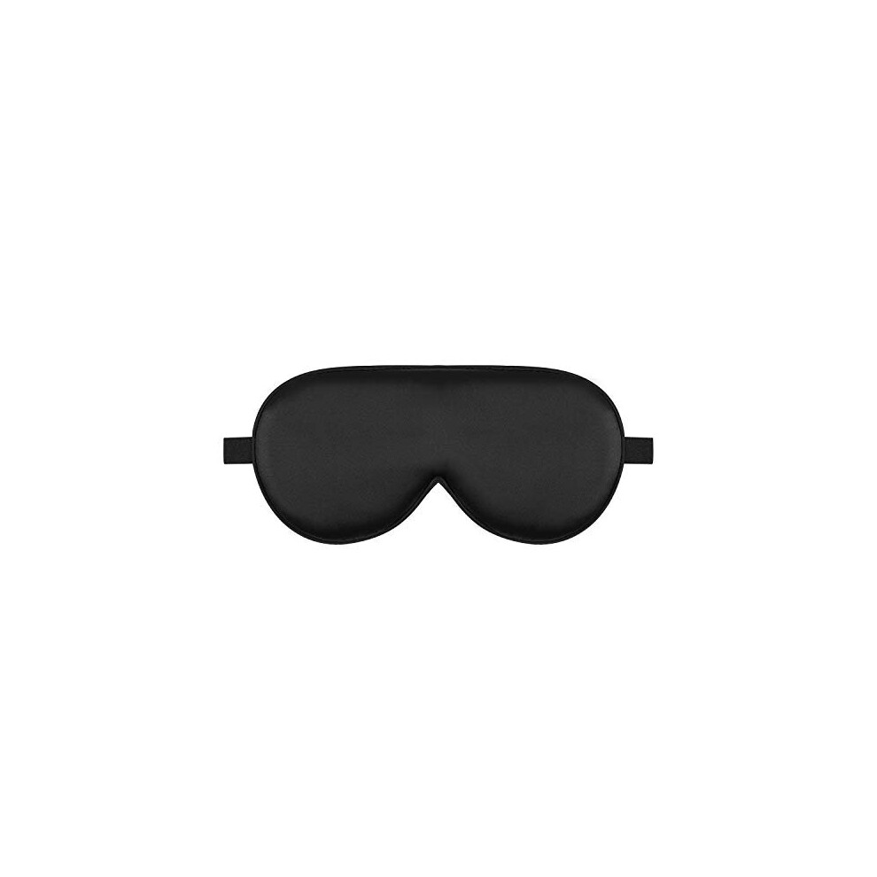 Alaska Bear Black Natural Silk Sleep Mask, Blindfold, Super Smooth Eye Mask (One Strap, )