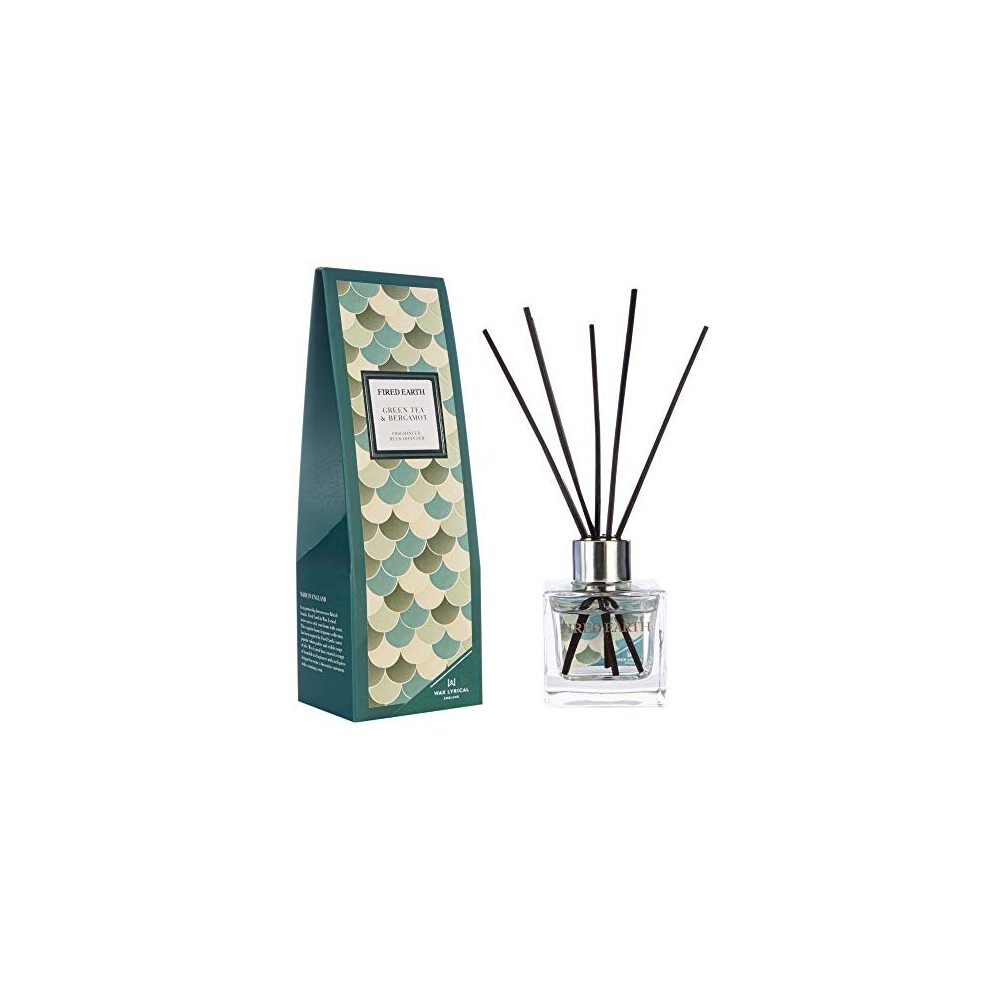 Wax Lyrical Wax Lyrcal Fired Earth Tea & Bergamot Reed Diffuser, 100Ml, Small Green