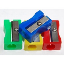 Hainenko Plastic Pencil Sharpeners - Assorted Colors, Pack of 100, Sturdy and Reliable, Model HJ60401