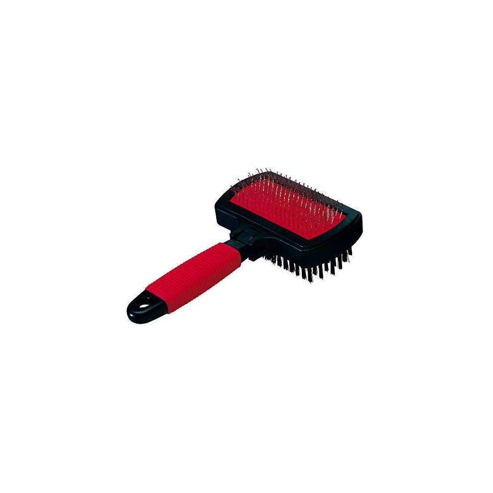 Ferplast Carder with brush for dogs and cats GRO 5982, Ideal for medium and long-haired animals, 17 x 10,5 x h 5 cm