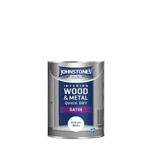 Johnstone's 303929 Quick Dry Satin, Brilliant White, 1.25 Liter