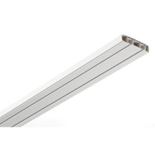 Gardinia 2-Track Curtain Rod Set, White, 240 cm - Complete ceiling-mounted rail with roller rings, end caps and mounting hardware