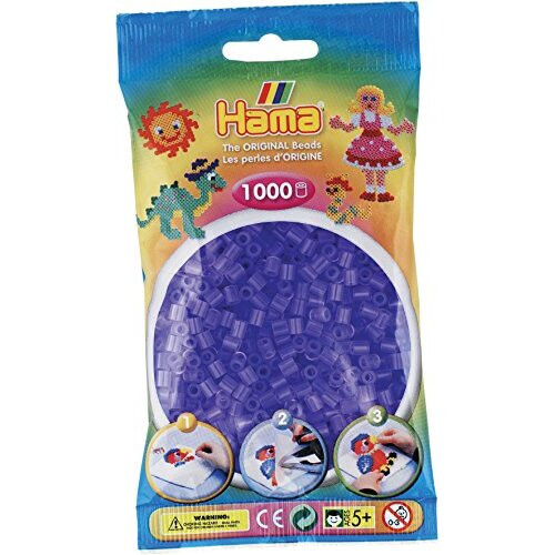 Hama Beads Hama Beads 1,000 Bead Refill Bag - Translucent Lilac