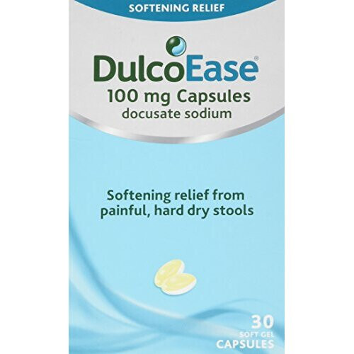 DulcoEase Stool Softener, 30 Soft Gel Capsules