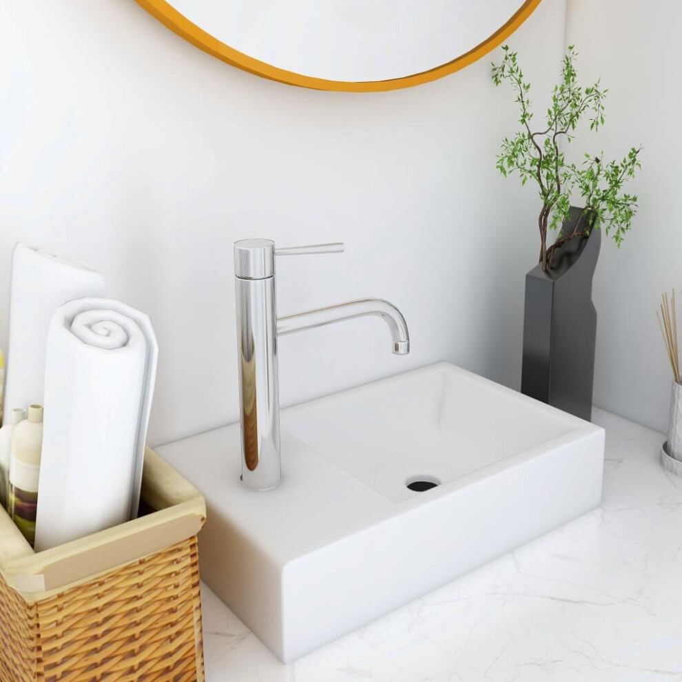 Vidaxl Wash Basin Smc Home Bathroom Washroom Cloakroom Counter Top Sink White
