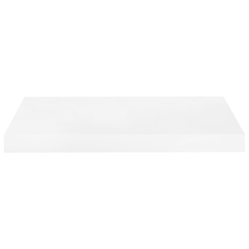 VidaXL vidaXL 2x Floating Wall Shelves High Gloss White 50x23x3.8 cm MDF Bookcase 1