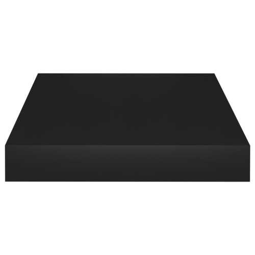 VidaXL vidaXL 2x Floating Wall Shelves Black MDF Display Ledge Hanging CD Rack Board 2