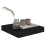 VidaXL vidaXL 2x Floating Wall Shelves Black MDF Display Ledge Hanging CD Rack Board 2