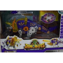 Triceratops Dinobots Transformer Blaster Foam Gun - Alloy Transformable Dino Toy with Soft Darts (Ages 6+)