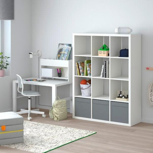 Ikea KALLAX Shelving unit, white 12 Cube Bookcase Storage  112x147 cm 1