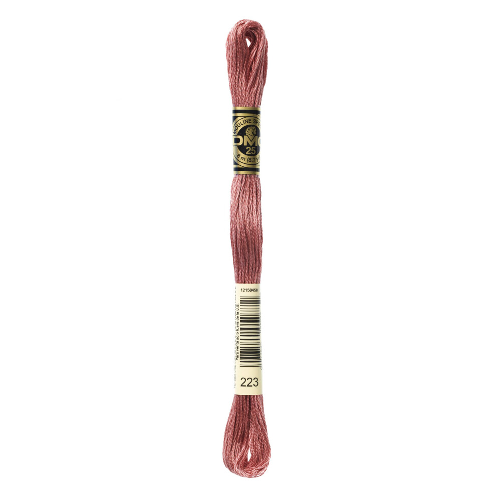 DMC Mouline floss/skein for sewing/embroidery - 8 metres - 223 - Shell Pink, Light