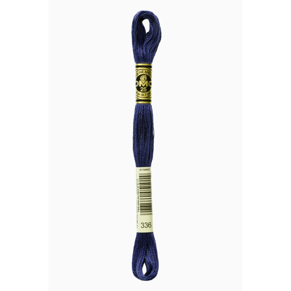 DMC Mouline floss/skein for sewing/embroidery - 8 metres - 336 - Navy Blue