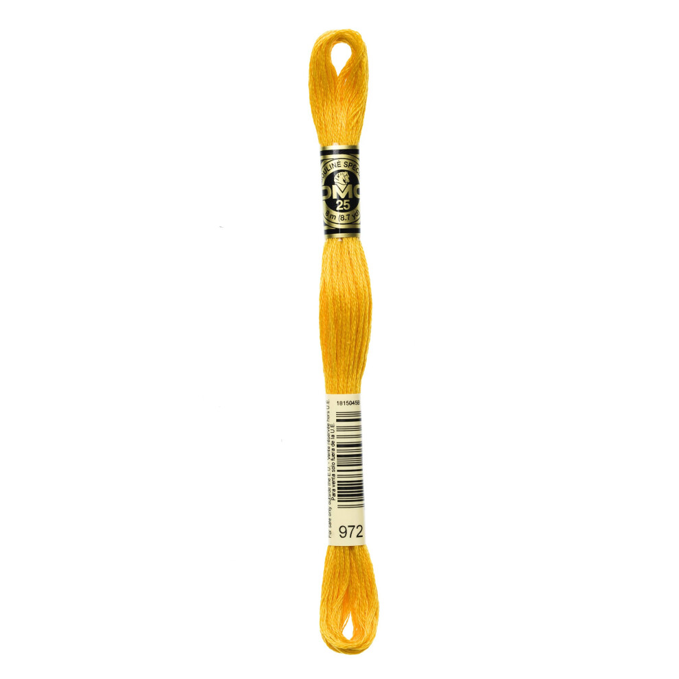 DMC Mouline floss/skein for sewing/embroidery - 8 metres - 972 - Canary, Deep