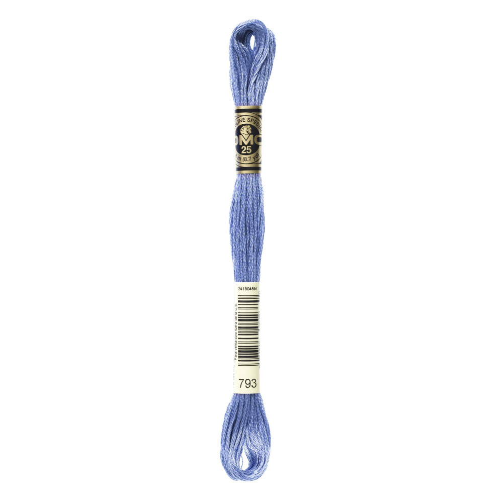 DMC Mouline floss/skein for sewing/embroidery - 8 metres - 793 - Cornflower Blue, Medium