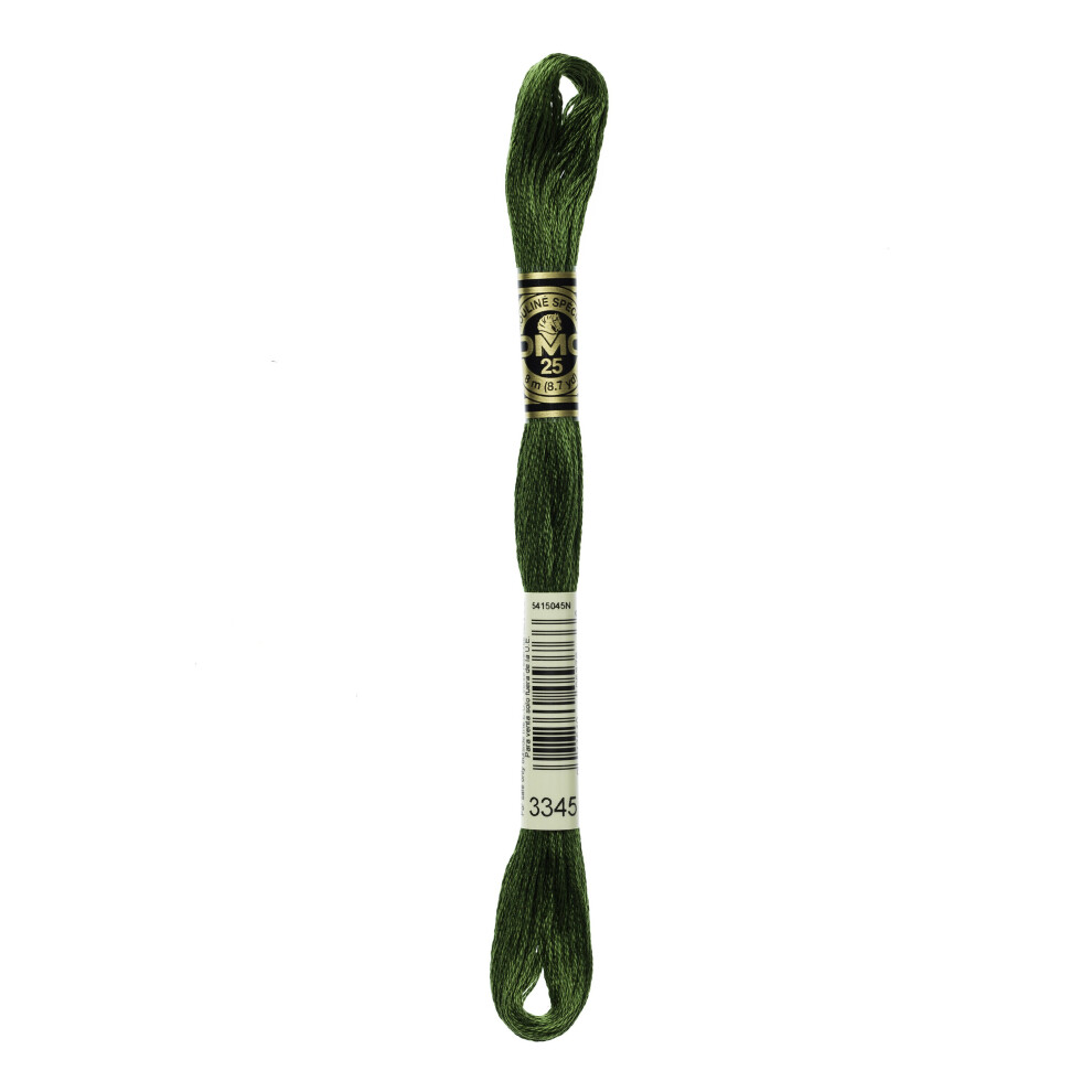 DMC Mouline floss/skein for sewing/embroidery - 8 metres - 3345 - Hunter Green, Dark