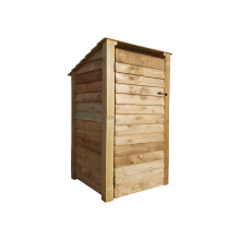 (6ft, Light Green) Wooden Log Store With Door And Kindling Shelf - Reversed Roof (L-99cm, H-126cm / 180cm, W-81cm)